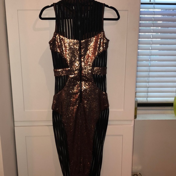 Sequin midi dress. - Picture 4 of 5